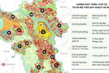 14 đô thị trong tương lai của Hà Nội